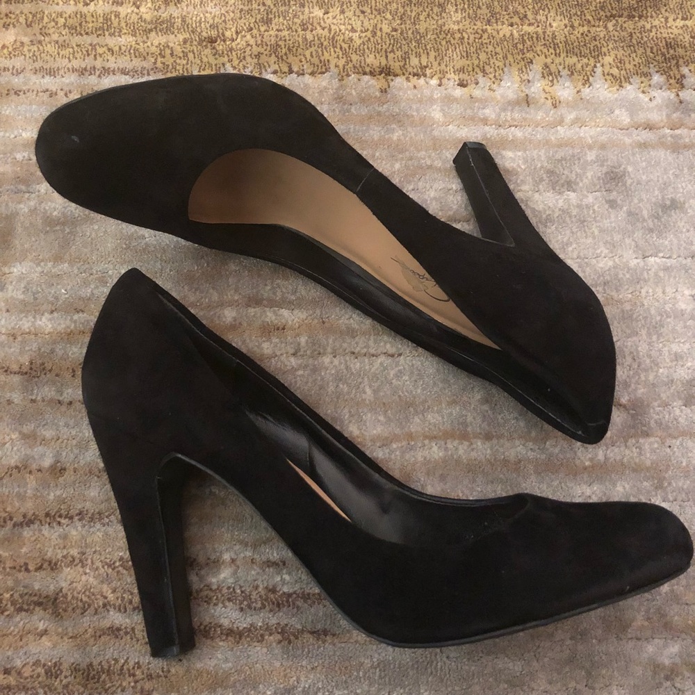 Black Suede Pumps by Jessica Simpson